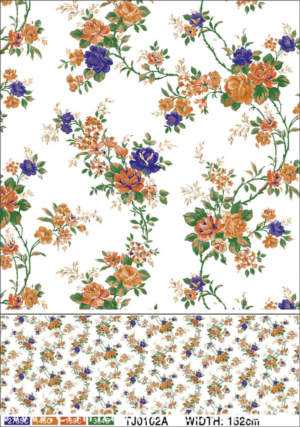 China Factory PVC Printed Tablecloth/Oilcloth with Backing LFGB Wholesale